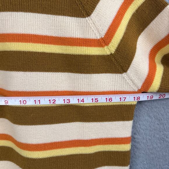 Vintage Meister Knit Sweater Wool Austria Crewneck Stripe Cropped Sleeve Fall - Picture 3 of 6